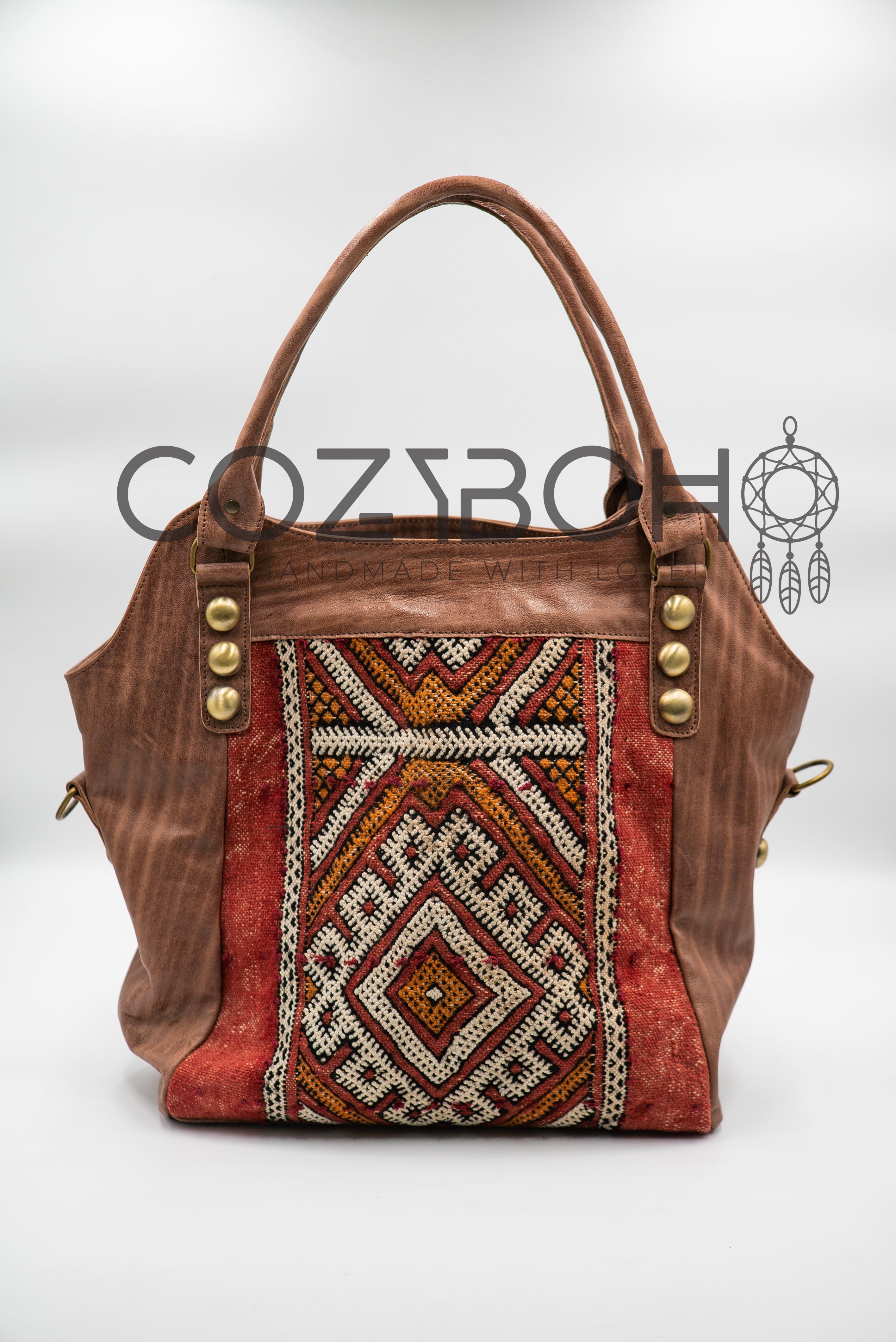 CozyBoho™ Moroccan Leather Tote