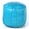 CozyBoho™ Solid Color Moroccan Leather Pouf