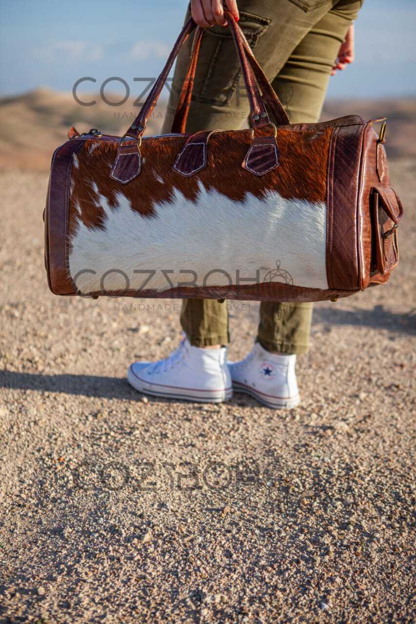 CozyBoho™ Goat Leather Duffel Bag