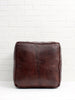 Load image into Gallery viewer, CozyBoho™ Square Leather Pouf Chocolate