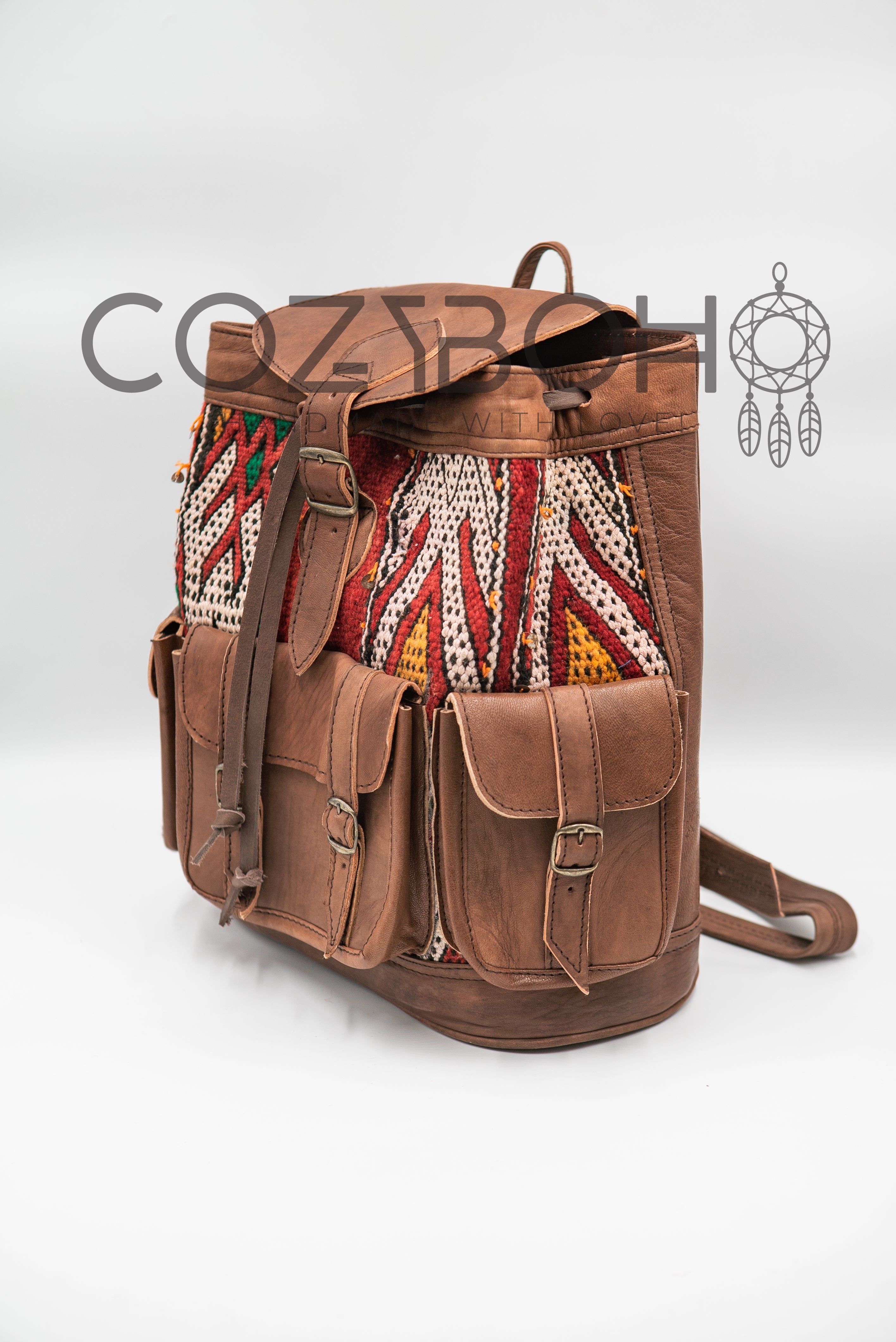 CozyBoho™ Brown Kilim Backpack