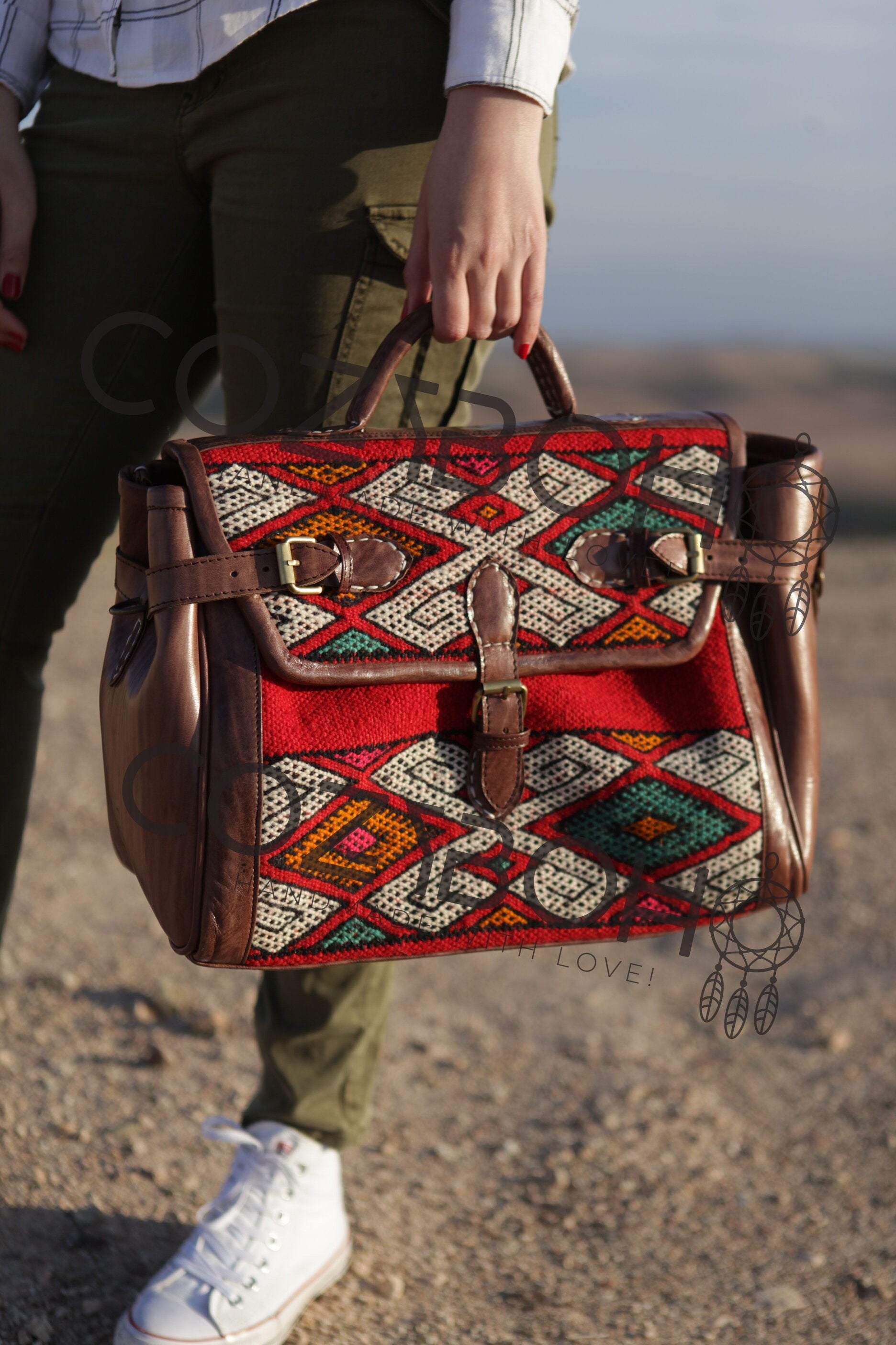 CozyBoho™ Mini Moroccan Weekender Bag