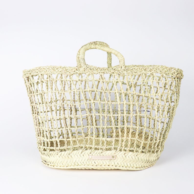 CozyBoho™ Openwork Straw Basket Bag