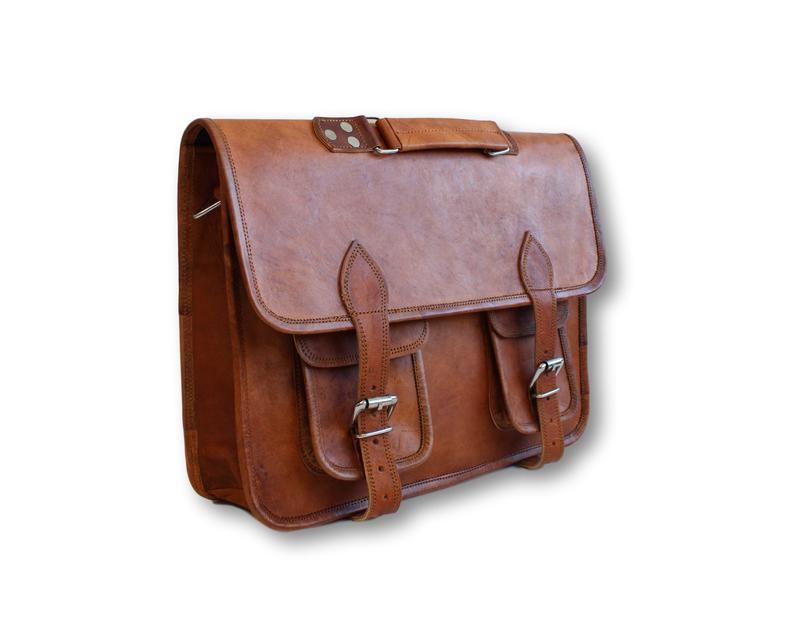 CozyBoho™  Men's leather messenger bag