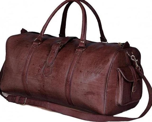 CozyBoho™ Genuine Leather Travel Bag Brown